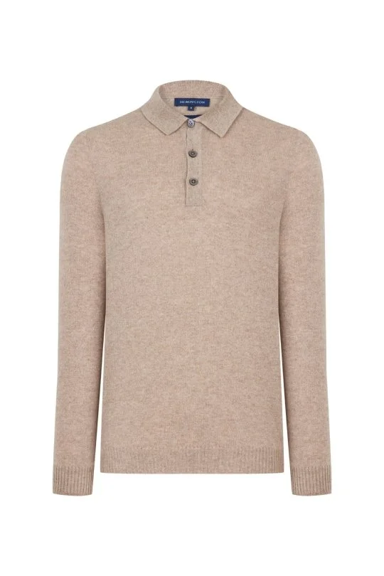 Hemington - Polo Yaka Saf Kaşmir Camel Kazak (6)