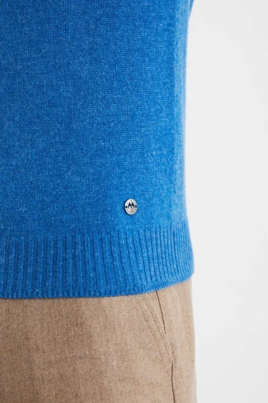 Hemington - Polo Yaka Saf Kaşmir Mavi Kazak (5)