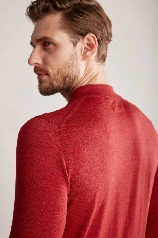 Hemington - Extrafine Merino Polo Yaka Kırmızı Triko (2)