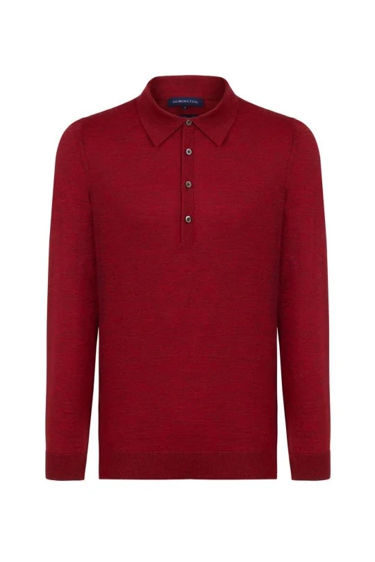 Hemington - Extrafine Merino Polo Yaka Kırmızı Triko (7)