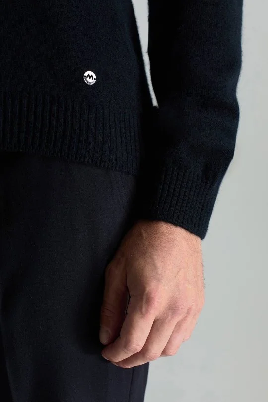 Hemington - Polo Yaka Saf Kaşmir Lacivert Kazak (4)