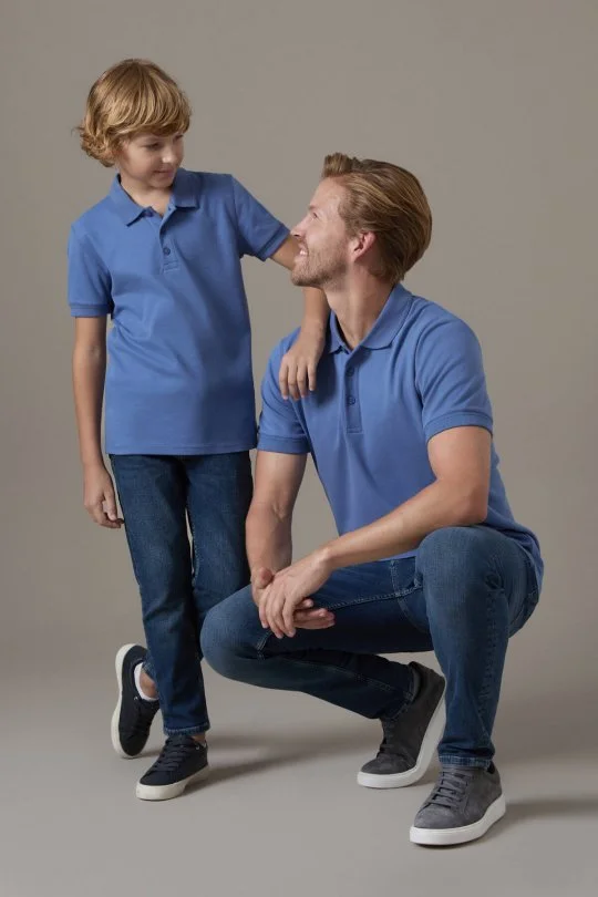Polo Yaka Mavi Çocuk T-Shirt