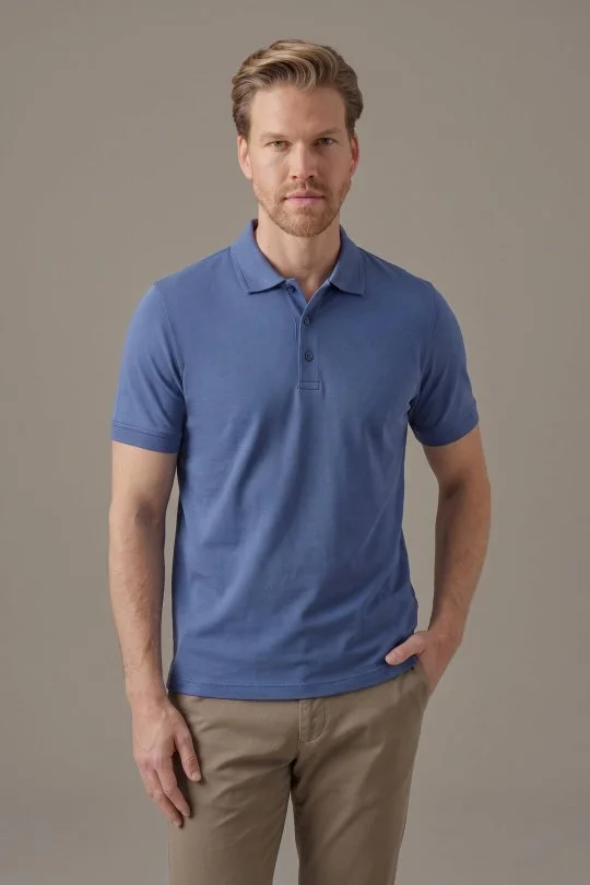 Hemington - Polo Yaka Mavi T-Shirt (1)
