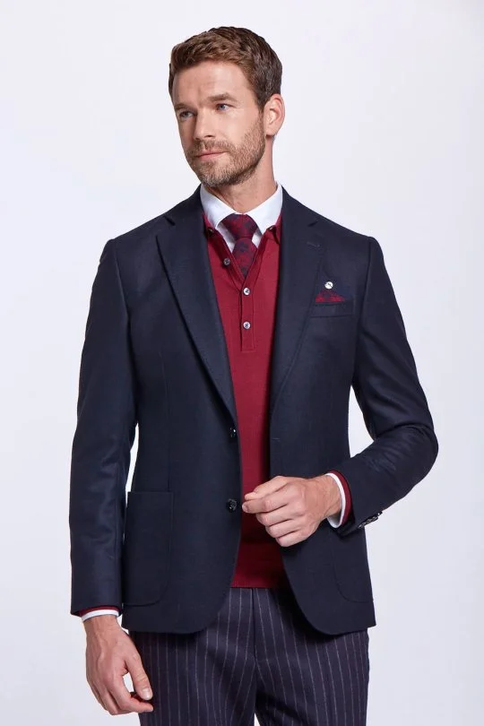 Hemington - Polo Yaka Merino Yün Bordo Triko (6)