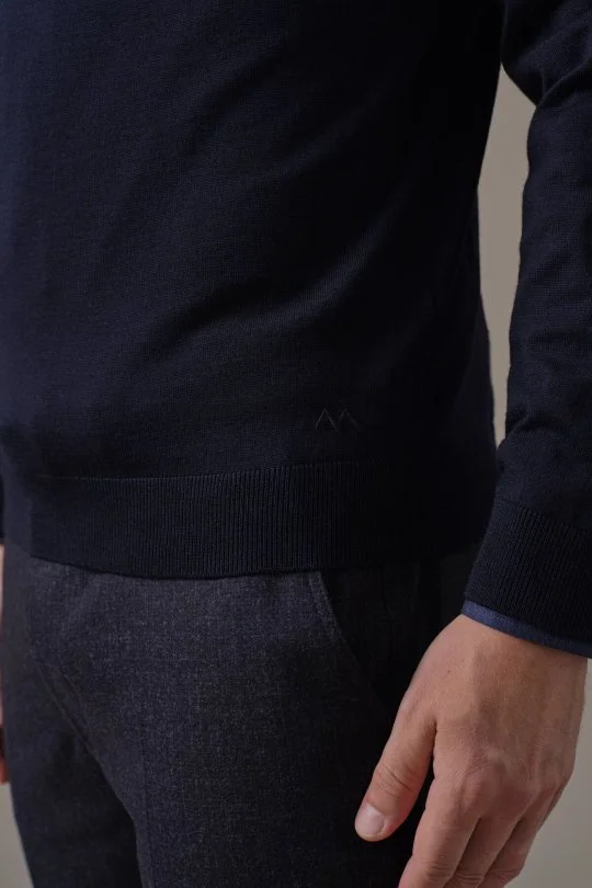 Hemington - Merino Yünü Polo Yaka Lacivert Triko (4)