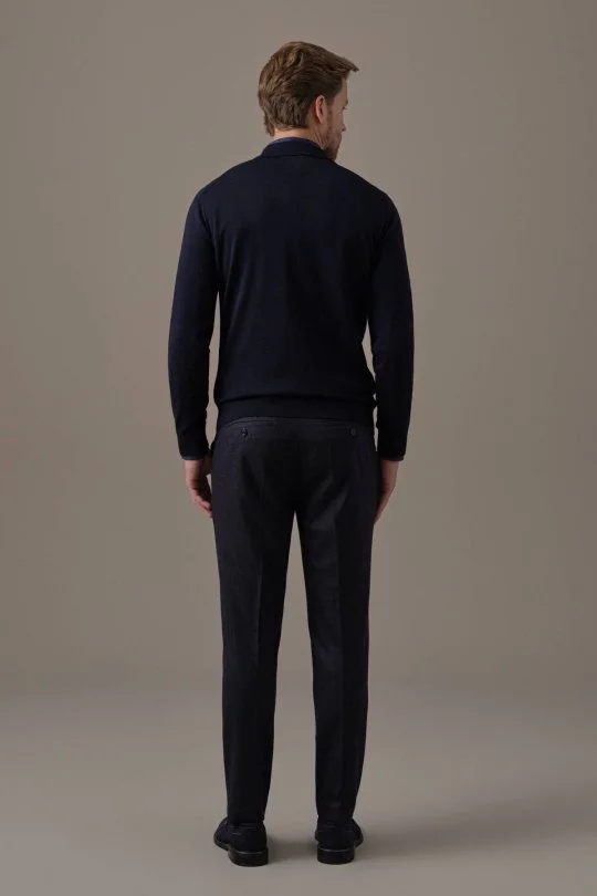 Hemington - Merino Yünü Polo Yaka Lacivert Triko (5)