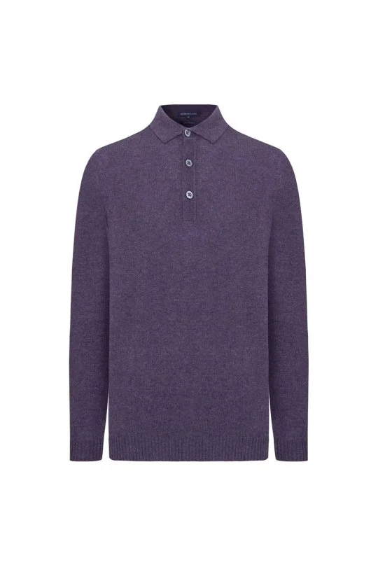Hemington - Merino Yün Polo Yaka Mor Kazak (5)