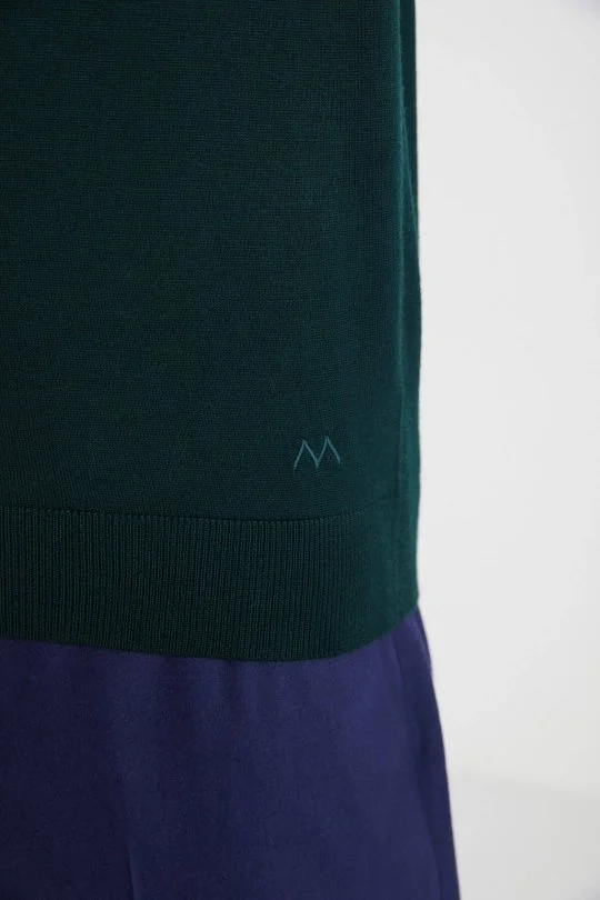 Hemington - Extrafine Merino Polo Yaka Zümrüt Yeşili Triko (6)