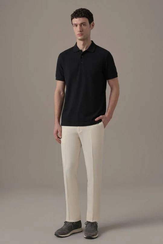 Polo Yaka Siyah T-Shirt