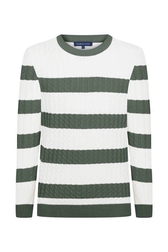 Saç Örgü Desen Haki Beyaz İnce Yazlık Triko