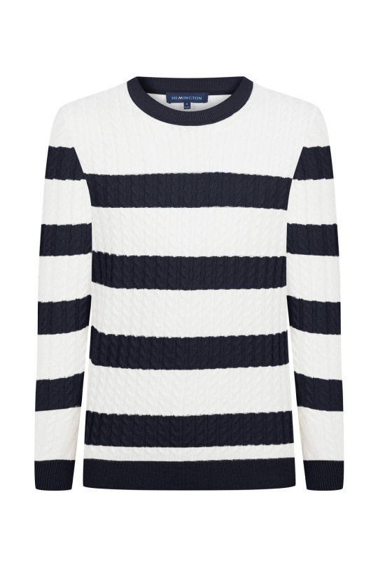 Saç Örgü Desen Lacivert Beyaz İnce Yazlık Triko