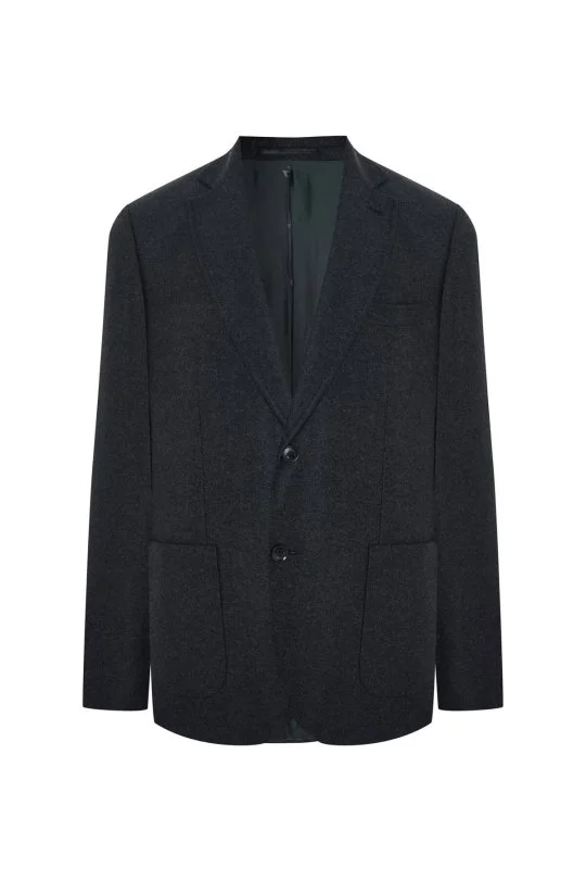Hemington - Saf Kaşmir Antrasit Blazer Ceket (6)