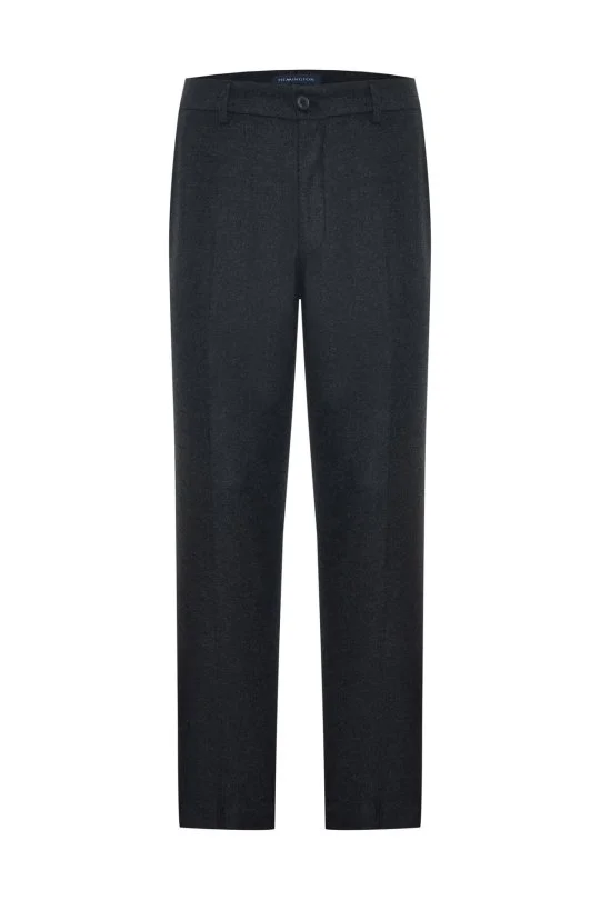 Hemington - Saf Kaşmir Antrasit Chino Flanel Pantolon (6)