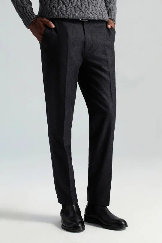 Hemington - Saf Kaşmir Antrasit Chino Flanel Pantolon