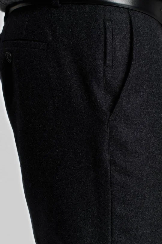Hemington - Saf Kaşmir Antrasit Chino Flanel Pantolon (3)