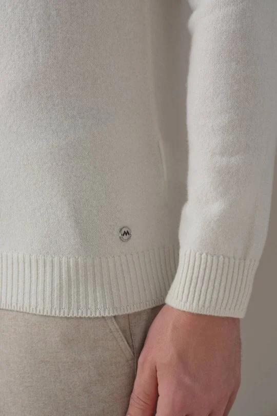 Hemington - Saf Kaşmir Ekru Polo Kazak (4)