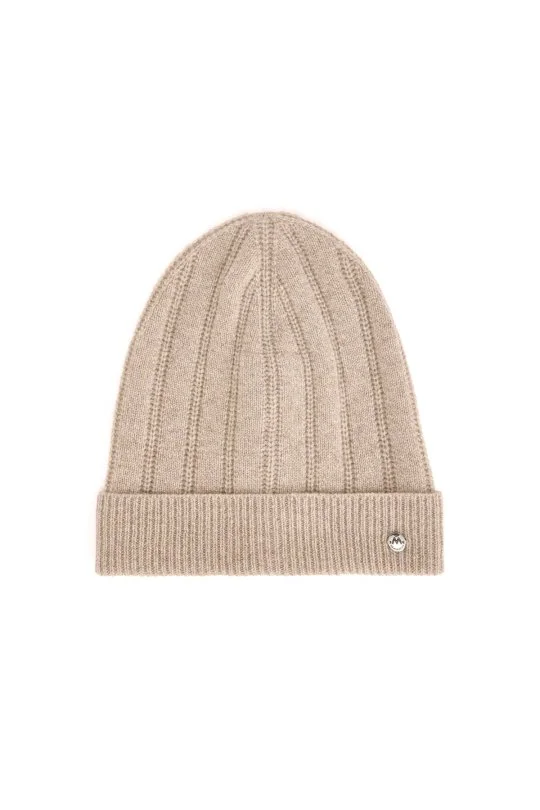 Hemington - Saf Kaşmir Örgü Desenli Camel Bere (3)