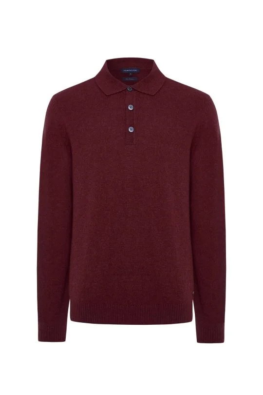 Hemington - Polo Yaka Saf Kaşmir Bordo Kazak (6)