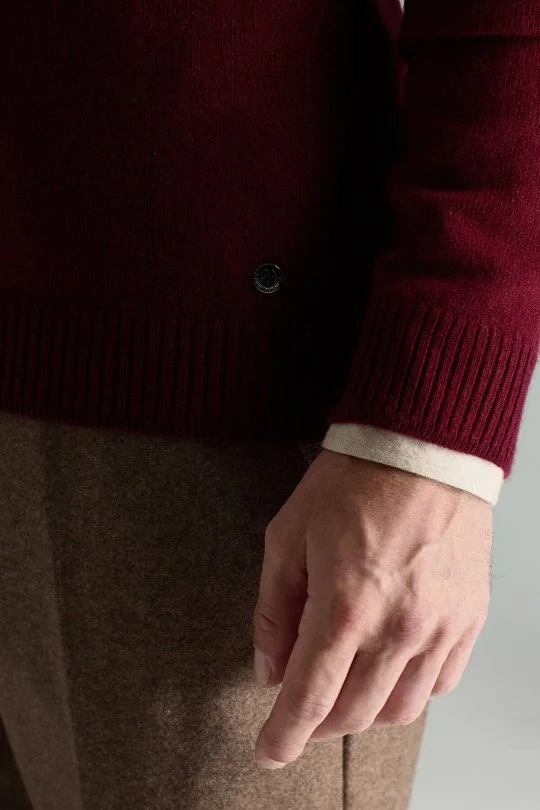Hemington - Polo Yaka Saf Kaşmir Bordo Kazak (5)