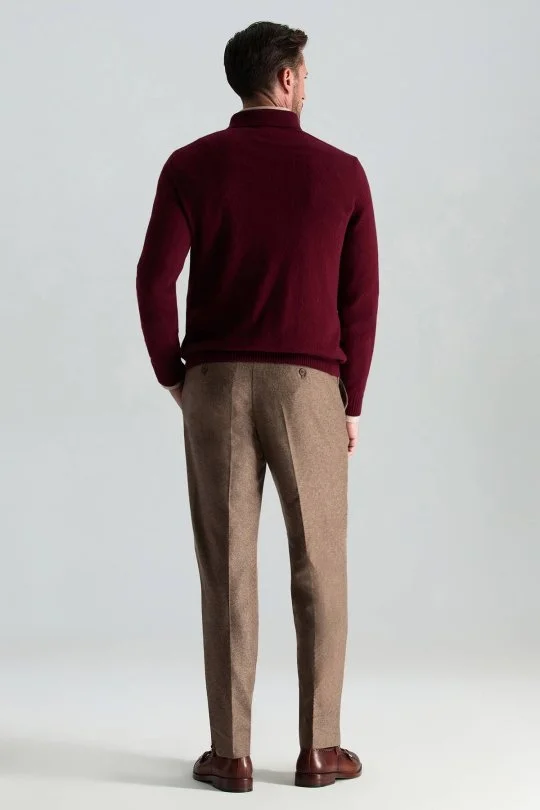 Hemington - Polo Yaka Saf Kaşmir Bordo Kazak (3)