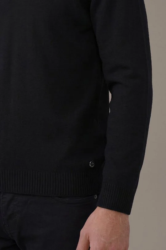Hemington - Saf Kaşmir Siyah Polo Kazak (3)