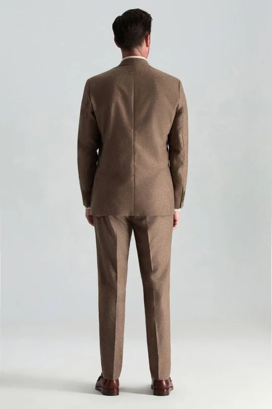 Hemington - Saf Kaşmir Tütün Rengi Blazer Ceket (3)