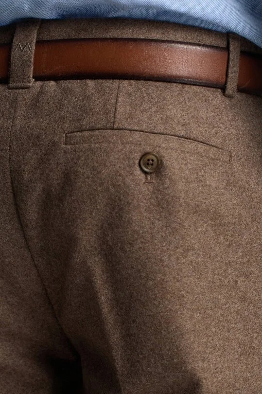 Hemington - Saf Kaşmir Tütün Rengi Chino Flanel Pantolon (5)