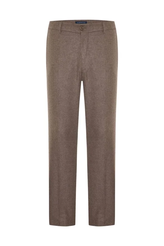 Hemington - Saf Kaşmir Tütün Rengi Chino Flanel Pantolon (6)