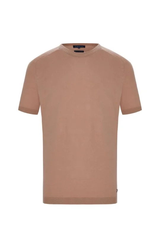 Hemington - Saf Keten Kum Rengi Bisiklet Yaka T-Shirt (7)