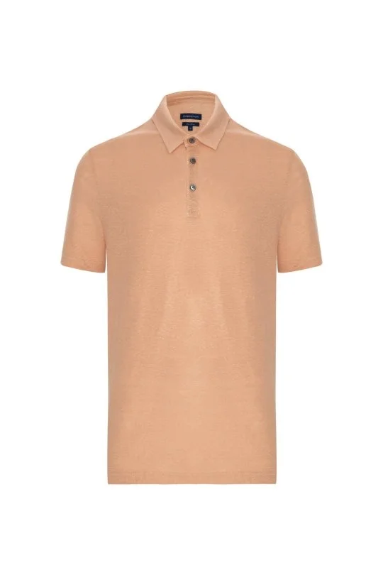 Hemington - Saf Keten Kum Rengi Polo Yaka T-Shirt (9)