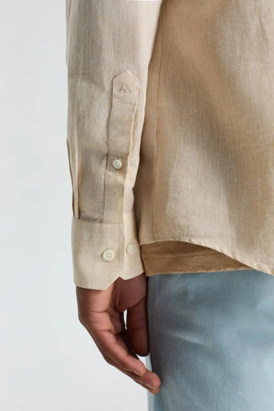 Hemington - Kum Rengi Saf Keten Spor Gömlek (5)