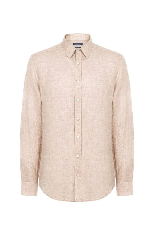 Hemington - Kum Rengi Saf Keten Spor Gömlek (8)