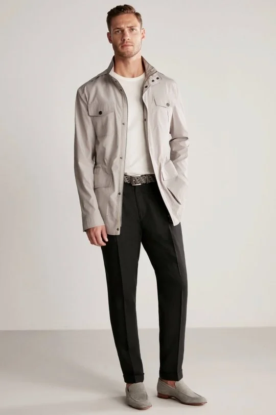 Hemington - Saf Keten Siyah Pileli Pantolon (5)