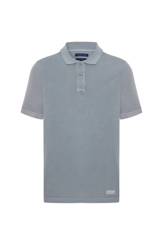 Hemington - Saf Pamuk Açık Gri Polo Yaka T-Shirt (6)