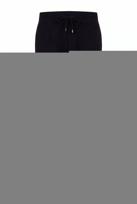 Hemington - Saf Pamuk Bağcık Detaylı Siyah Slim Fit Triko Pantolon (6)
