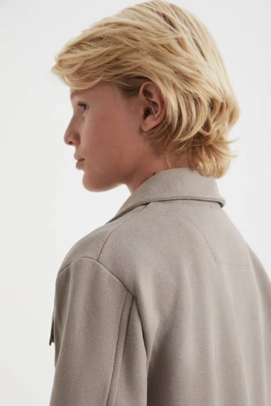 Hemington - Saf Pamuk Bej Çocuk Spor Ceket (3)