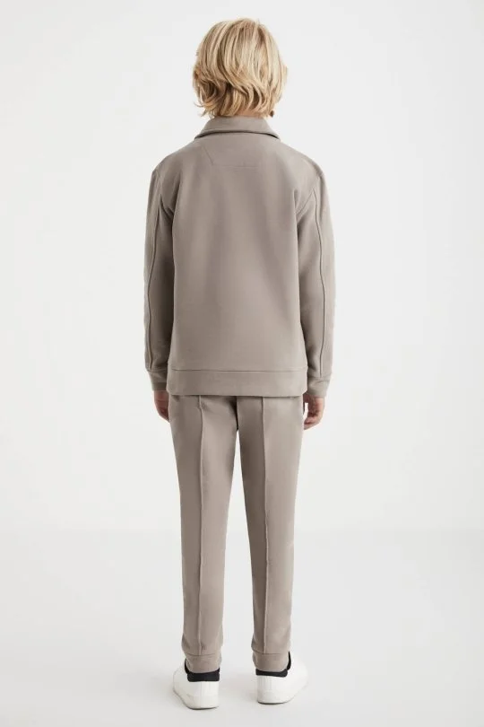 Hemington - Saf Pamuk Bej Çocuk Spor Ceket (5)