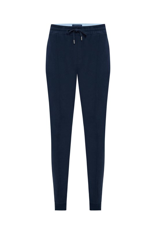 Saf Pamuk Beli Lastikli Lacivert Jogger Pantolon