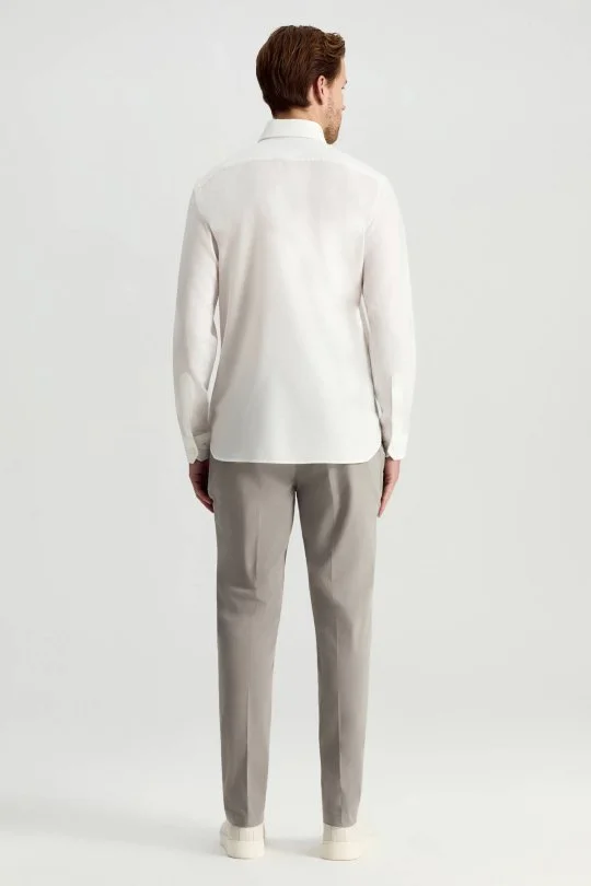 Hemington - Saf Pamuk Beyaz Yazlık Oxford Gömlek (6)