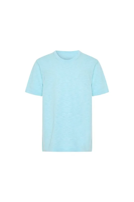 Hemington - Saf Pamuk Bisiklet Yaka Açık Mavi Çocuk Triko T-Shirt (6)