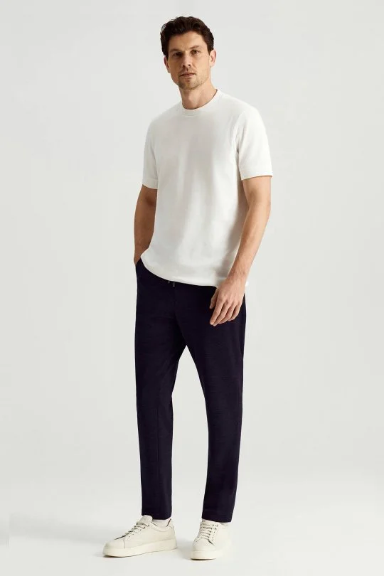 Hemington - Saf Pamuk Bisiklet Yaka Beyaz Basic T-Shirt (2)