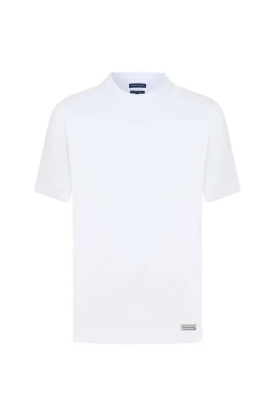Hemington - Saf Pamuk Bisiklet Yaka Beyaz T-Shirt (6)