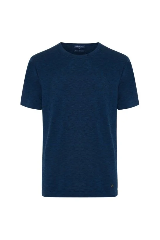 Hemington - Saf Pamuk Bisiklet Yaka Lacivert Triko T-Shirt (5)