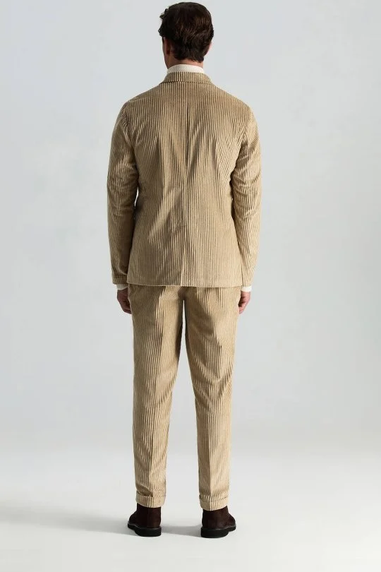 Hemington - Saf Pamuk Camel Relax Kadife Pantolon (3)
