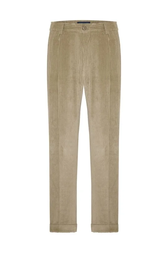 Hemington - Saf Pamuk Camel Relax Kadife Pantolon (6)