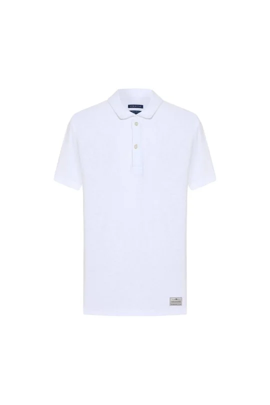 Hemington - Saf Pamuk Havlu Kumaş Beyaz Polo Yaka Çocuk T-Shirt (6)