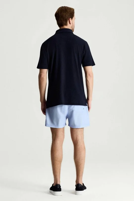Hemington - Saf Pamuk Havlu Kumaş Lacivert Polo Yaka T-Shirt (4)