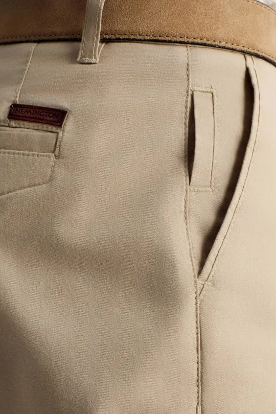 Saf Pamuk Krem Yazlık Chino Pantolon