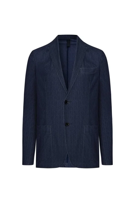 Hemington - Saf Pamuk Lacivert Blazer Ceket (5)