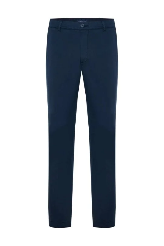 Hemington - Saf Pamuk Lacivert Regular Fit Chino Pantolon (6)